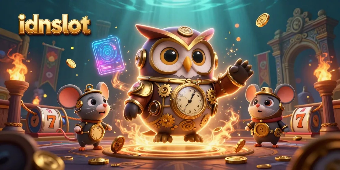 Engage with idnslot gameplay through this vibrant 3D illustration, showcasing wonder and excitement.