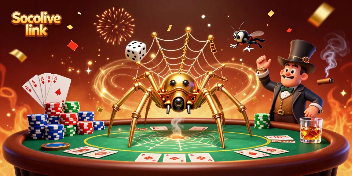 Experience the thrill of Socolive link with vibrant gaming elements and 3D character action.