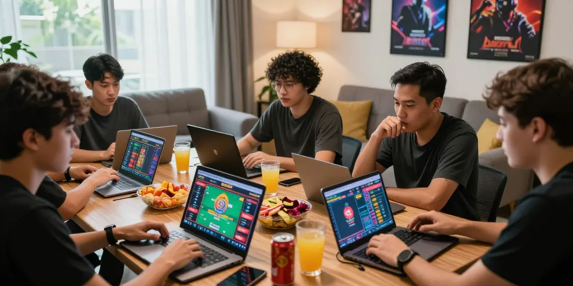 Engaged players enjoying situs togel in a lively online gaming environment