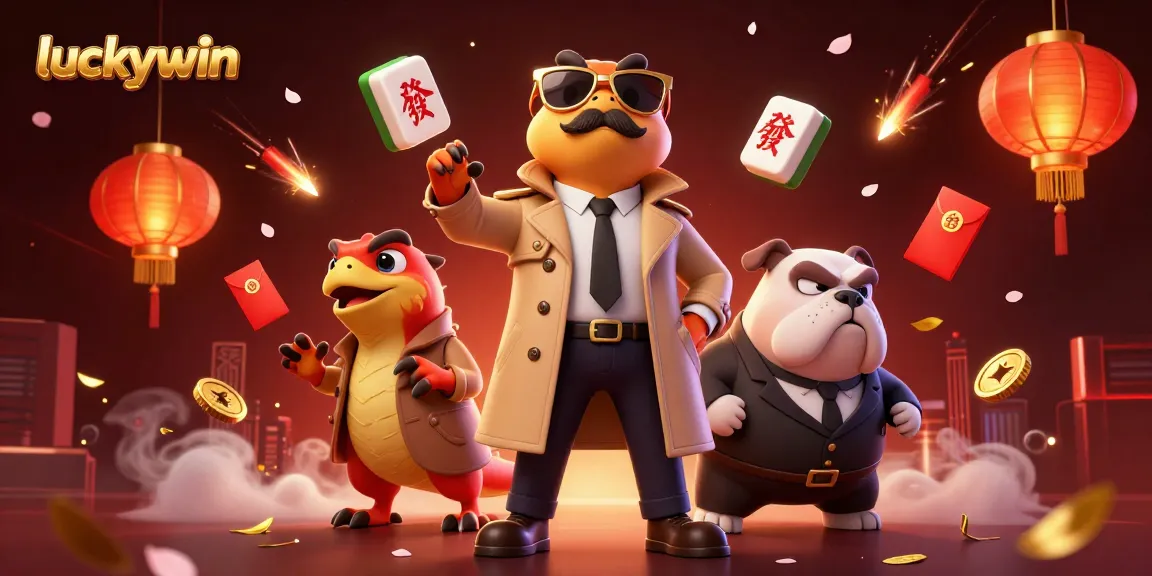 Experience the thrill of luckywin with cartoon raptors revealing their VIP entrance strategy in a lively casino.