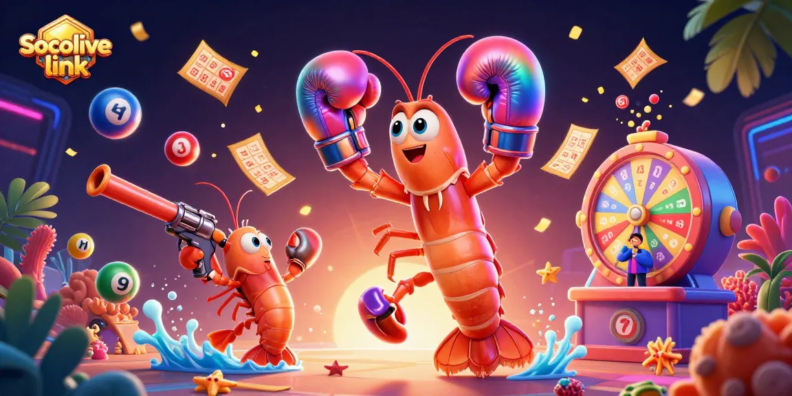 Engage with Socolive link as lottery balls bounce and prizes swirl in a vibrant casino atmosphere.