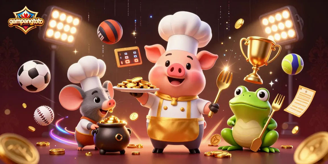 Win big with gampangtoto in this captivating scene of unique casino characters and elements.