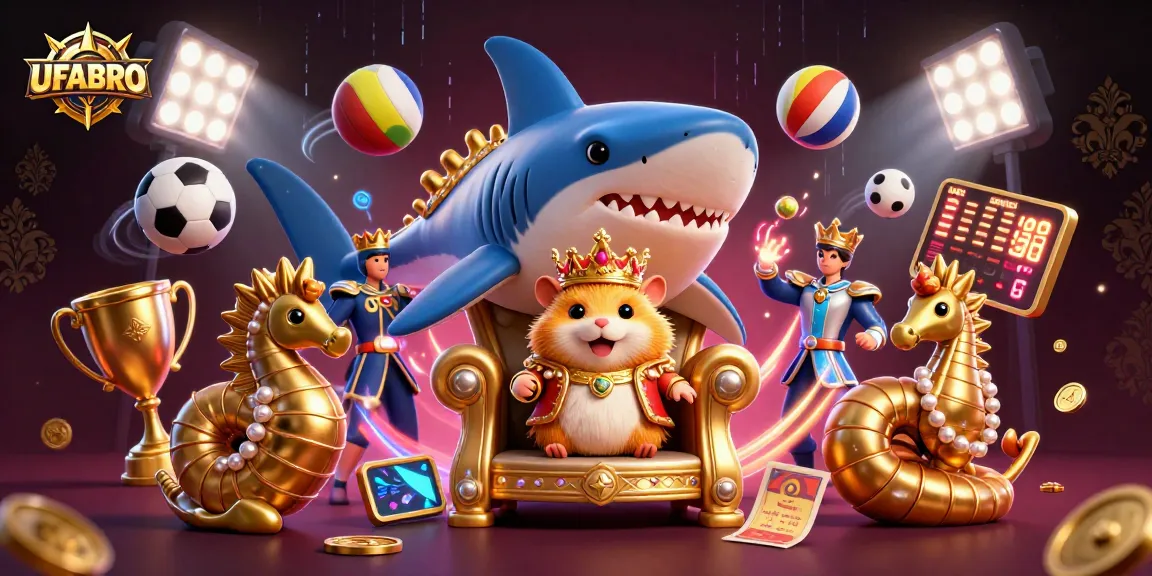 UFABRO offers thrilling sports betting action with a fierce hamster king and vibrant elements.