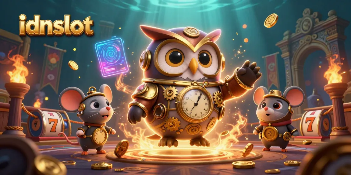 Engage with idnslot gameplay through this vibrant 3D illustration, showcasing wonder and excitement.