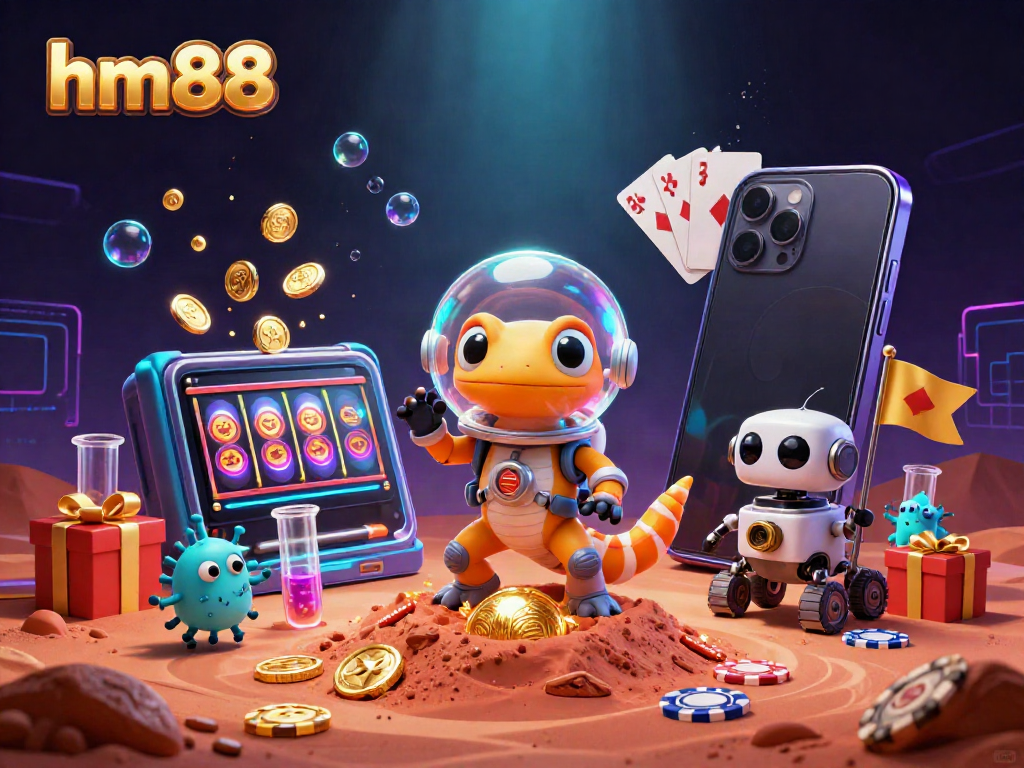 Engage in thrilling casino games at hm88, where a Martian gecko discovers a golden casino on Mars.