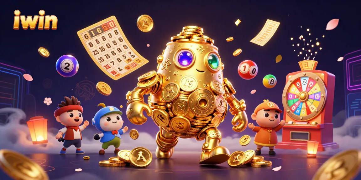 Experience the thrill of iwin with vibrant gaming elements in this ultra-detailed illustration.