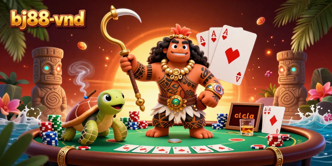 Experience exhilarating gaming adventures at bj88-vnd with vibrant poker elements in a dynamic 3D illustration.