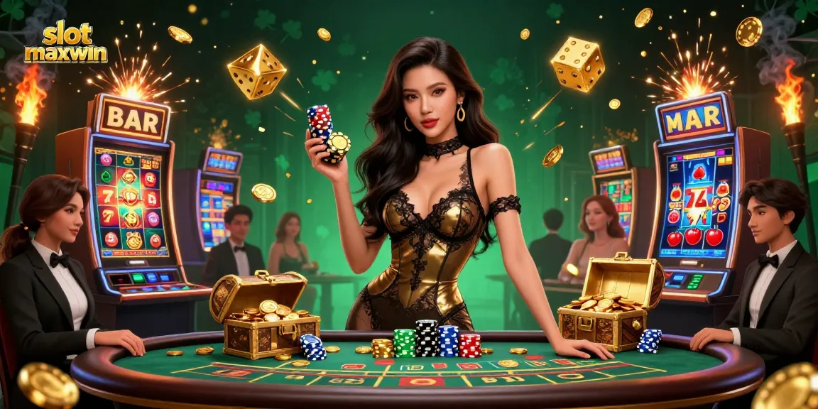 Rasakan kegembiraan menang dengan slot maxwin melalui suasana kasino Asia yang mewah dengan perayaan jackpot.