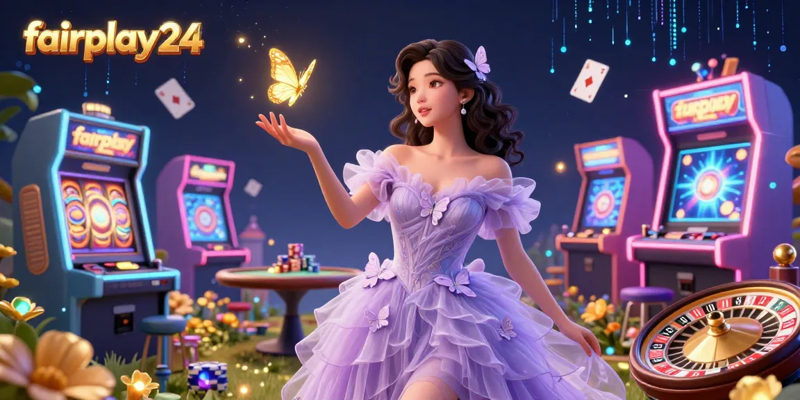 Experience thrilling betting action with fairplay24 in a vibrant casino scene filled with colorful games.