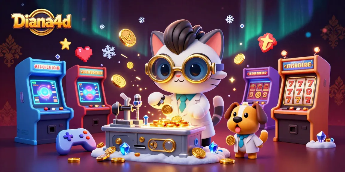 Dive into the excitement of Diana4d slot games with dynamic scenes of fun, gold coins, and thrilling game elements.