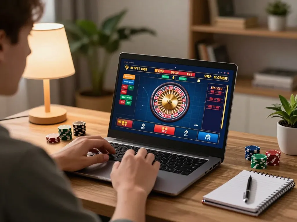 ATQ player thrumming excitement at a live dealer game during an intimate home gaming session.