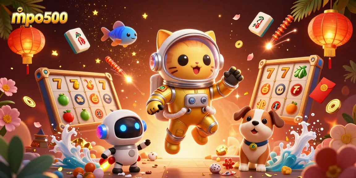 Engage with mpo500 and enjoy thrilling slot experiences in a vibrant 3D casino scene.