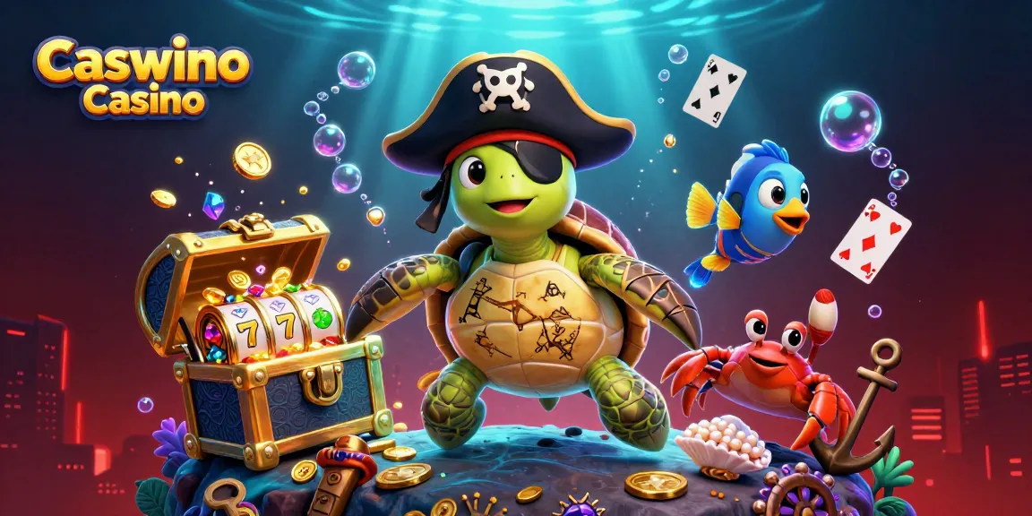Spin and win at Caswino Casino with this dynamic underwater adventure featuring vibrant characters and gaming elements.