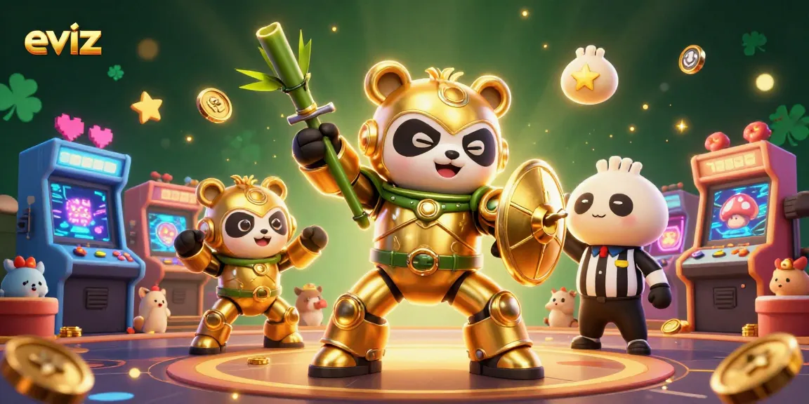 eviz unleashing excitement in a vibrant 3D casino scene filled with dynamic game elements