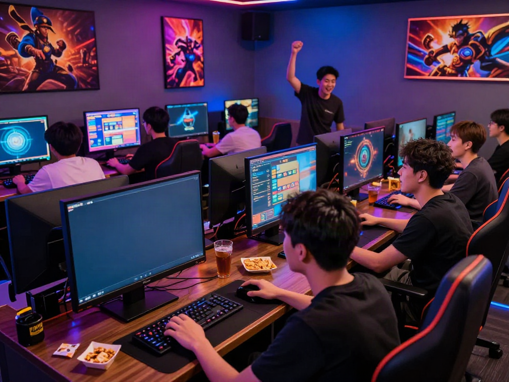Akunjp gaming enthusiasts engaged in an exhilarating slot game session.