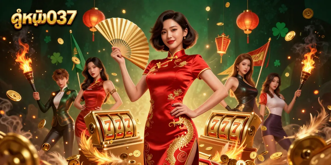 Engage in thrilling gameplay at ดูหนัง037 with captivating slot reels amidst a rich casino atmosphere.