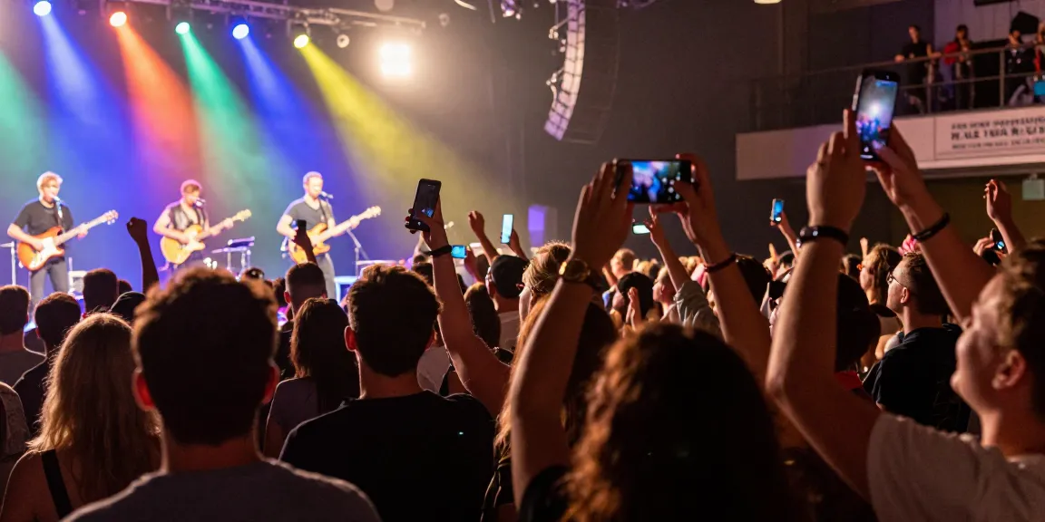 Exciting crowd enjoying a concert at Arena Vilnius, highlighting the KurPramogauti experience.