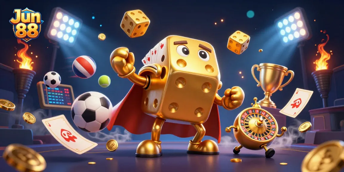 Win big at Jun 88 by rolling golden dice and betting on thrilling sports matches.