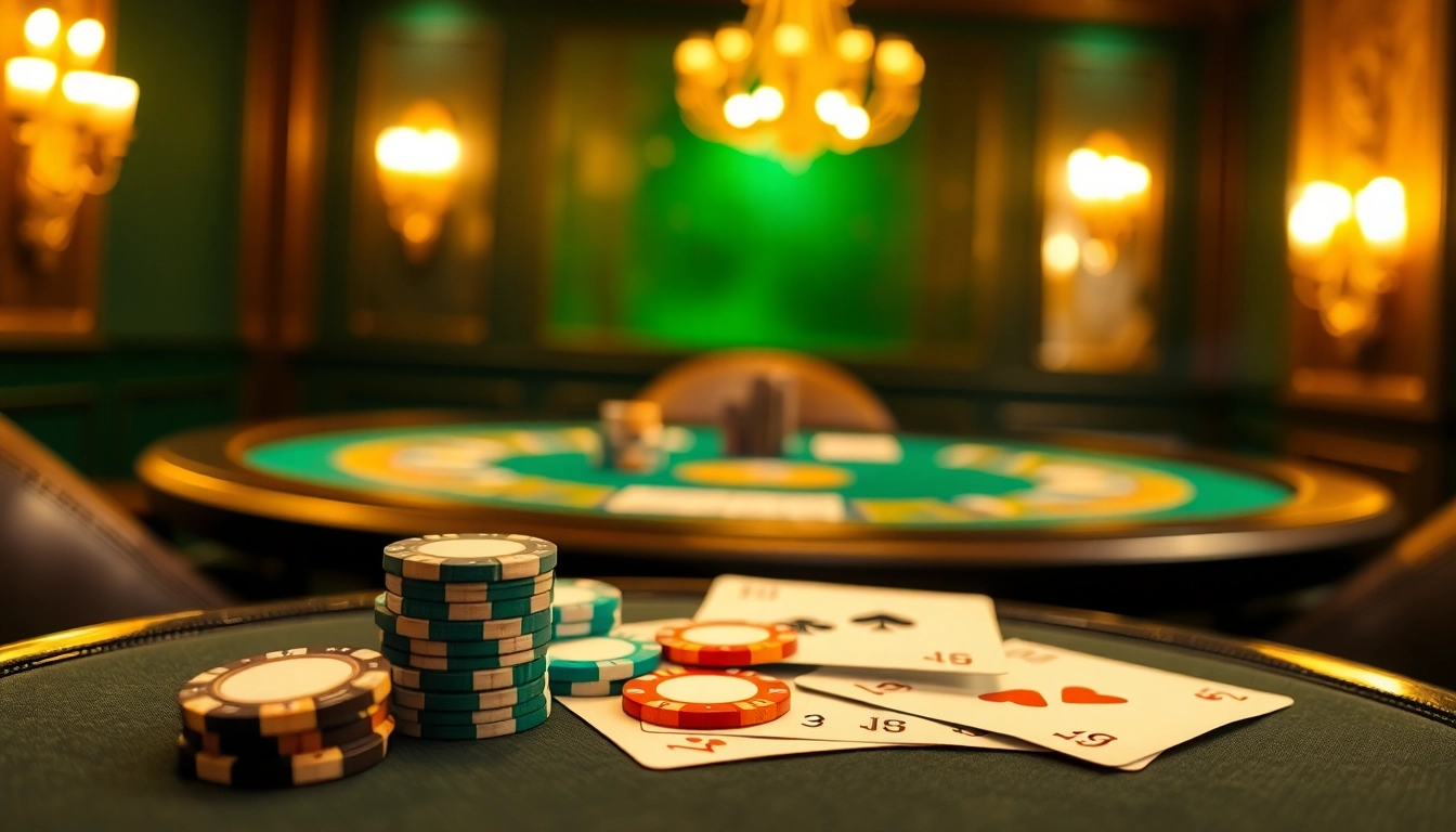 Erleben Sie casinospielen mit hochwertigen Poker- und Spielkarten in elegantem Umfeld.