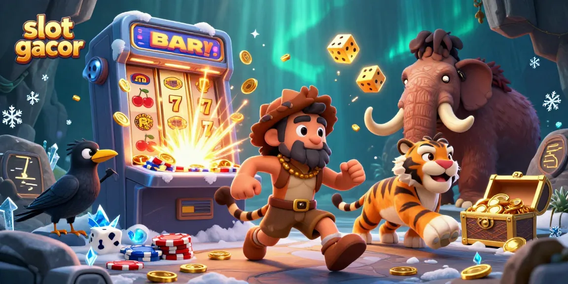 Experience thrilling slot gacor action with a lively casino scene featuring diverse characters and elements.