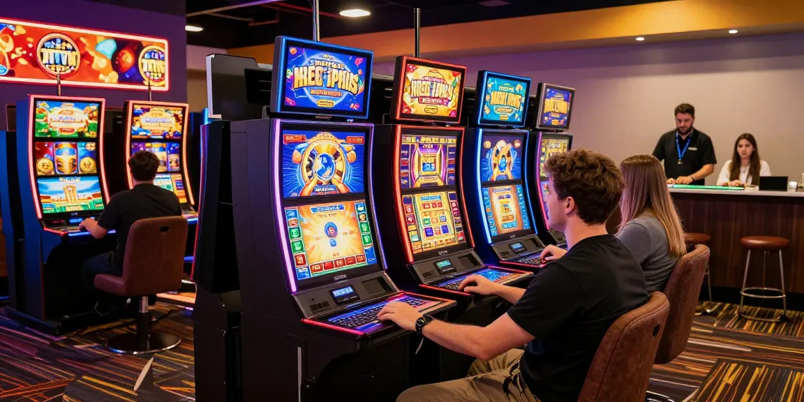 Excited players engaging with the best online casinos in a vibrant Australian gaming atmosphere.