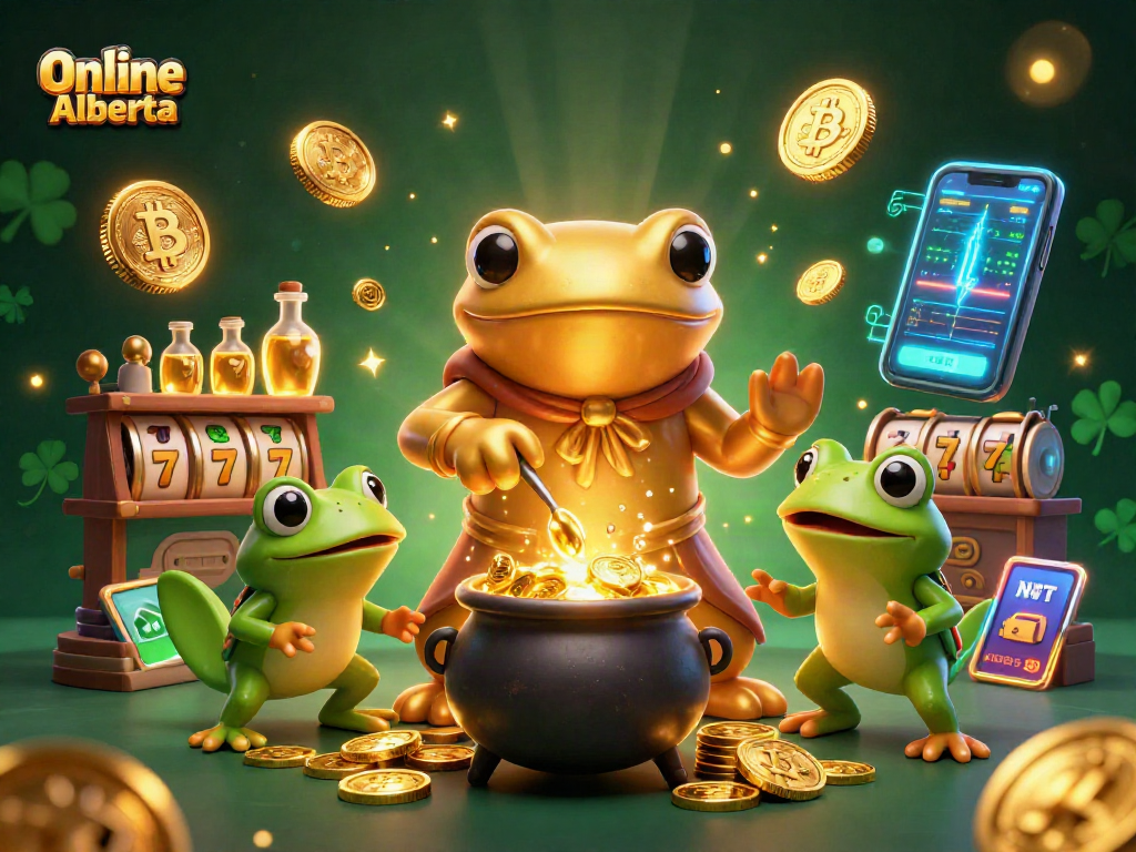 Experience excitement with Online Casino Alberta, featuring engaging slot games and vibrant casino elements.