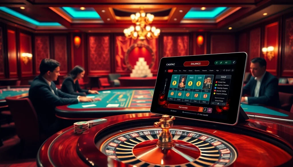 Experience luxury138 while playing poker in an elegant casino with vibrant chips and cards.