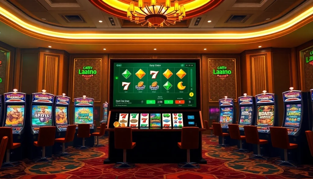 Engaging online gambling interface showcasing popular slots available on https://l567.tech/, exuding excitement and luxury.